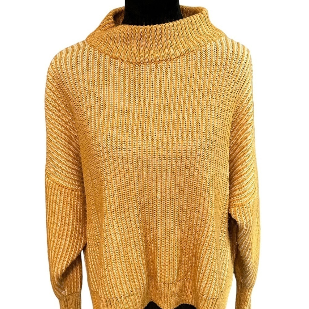 Cozy Mustard Ribbed Sweater - Women
